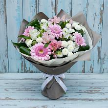 Букет цветов из:  Герберы, Альстромерии и Хризантемы #REPLACE_PRED# Калининской Ростовской области