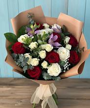 Букет цветов из:  Розы и Альстромерии в Калининской Ростовской области