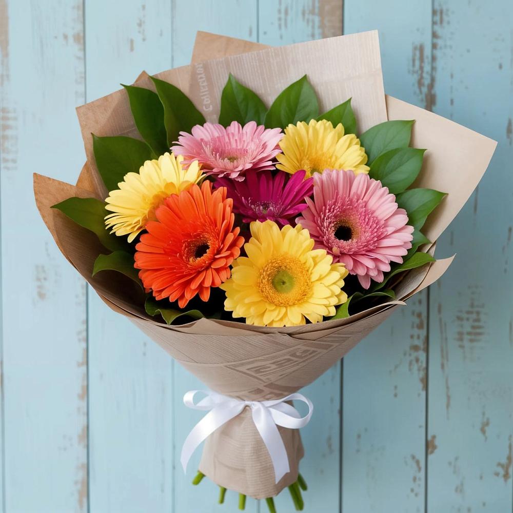 Букет цветов из: Герберы в Калининской Ростовской области