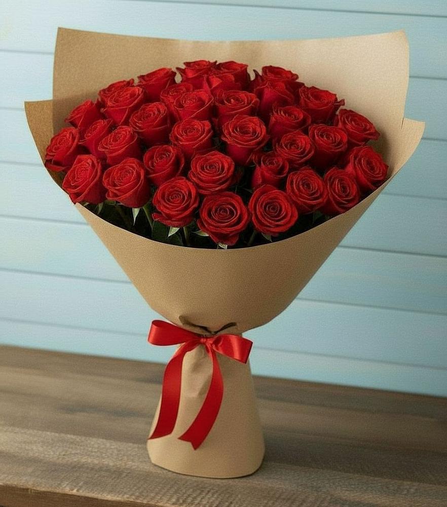 Букет Красные розы Милано в Калининской Ростовской области