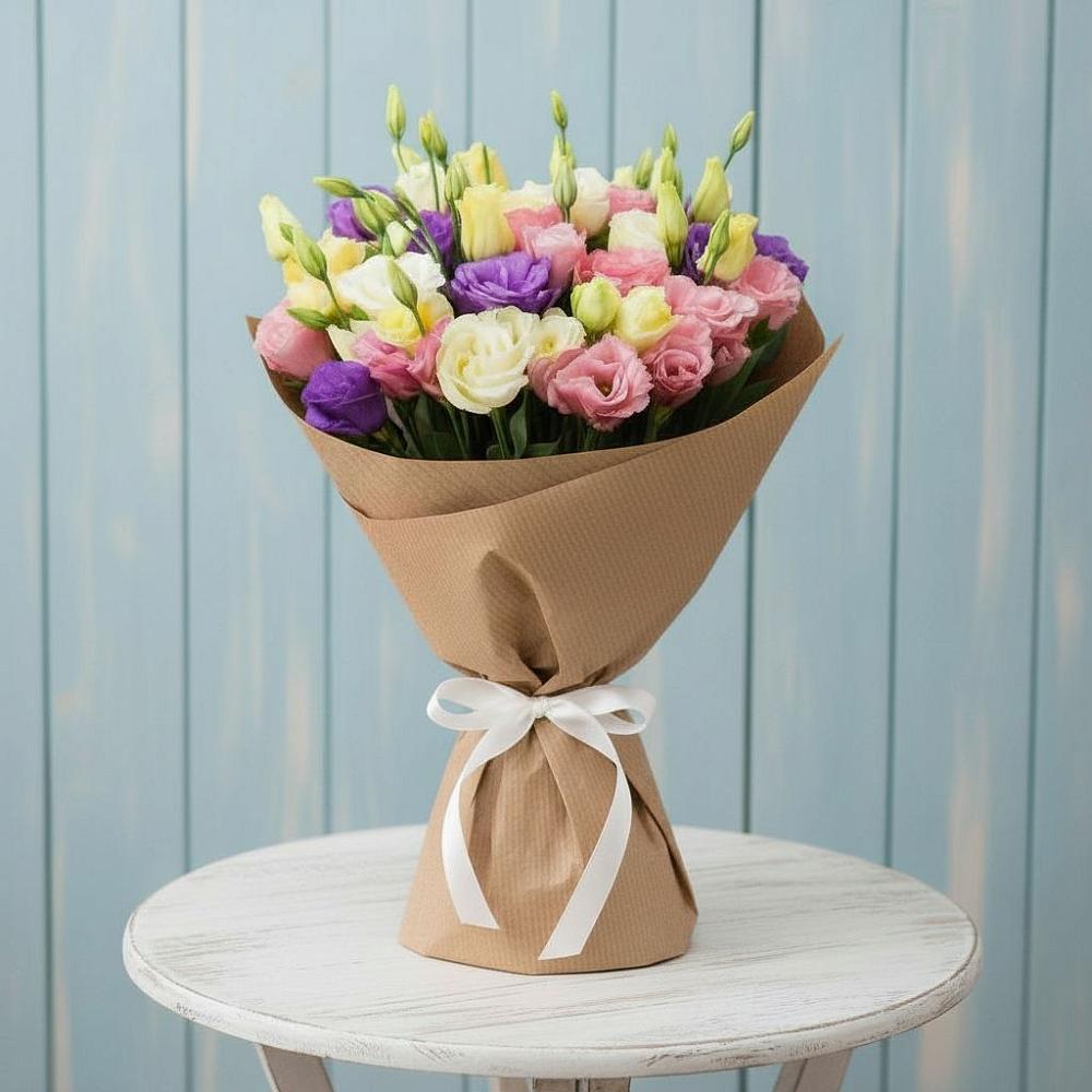 Букет цветов из: Лизиантусы в Калининской Ростовской области