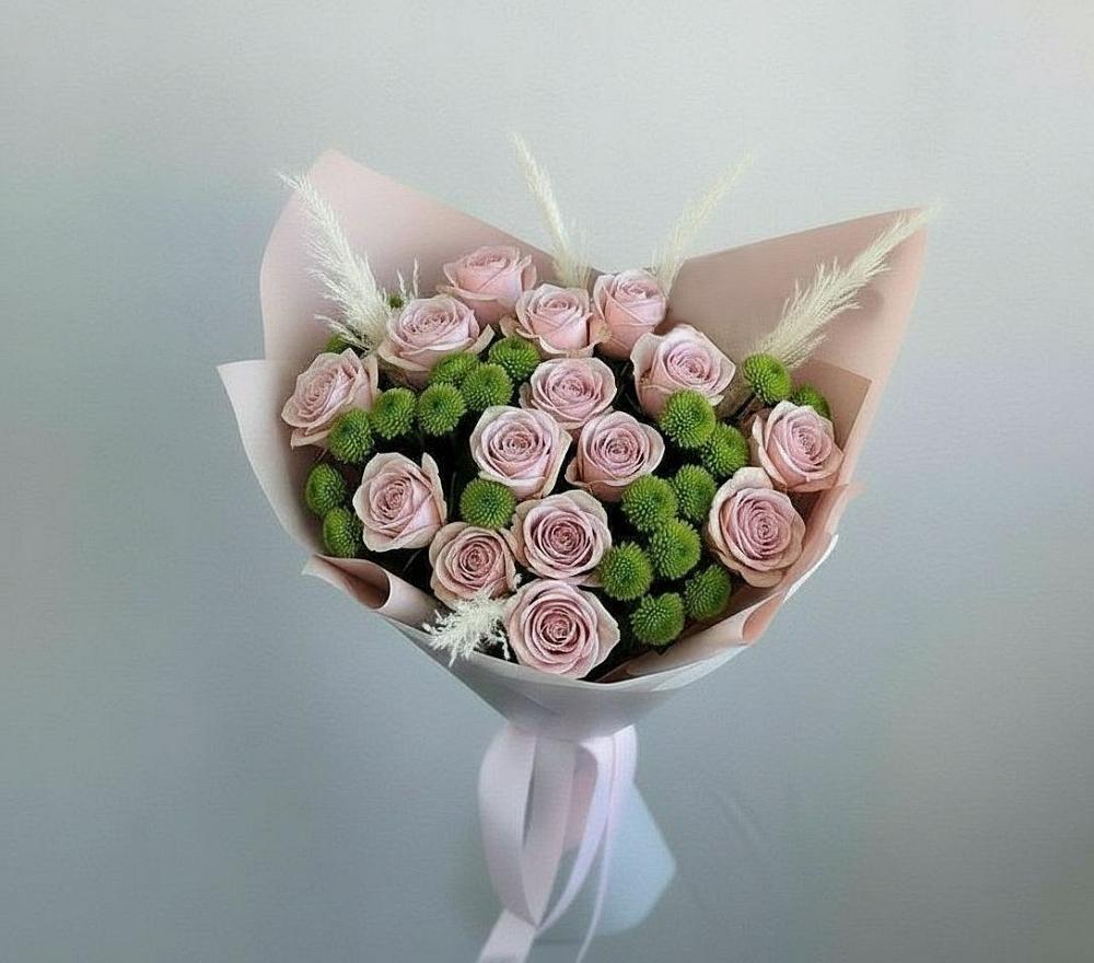 Букет цветов из: Розы и Хризантемы в Калининской Ростовской области