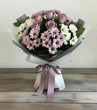 Букет цветов из:  Хризантемы и Розы #REPLACE_PRED# Калининской Ростовской области