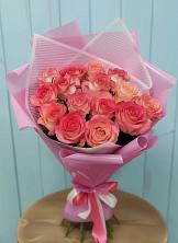 Букет 15 Розовых роз Равель в Калининской Ростовской области