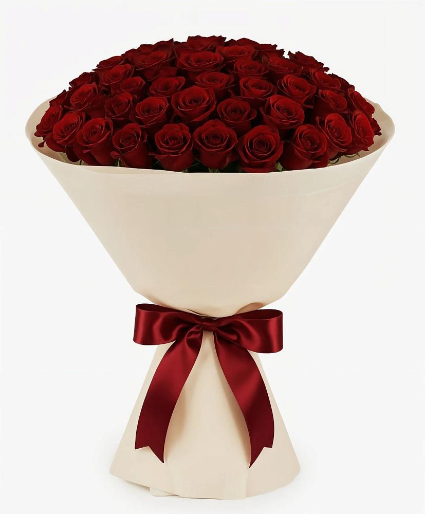 Букет 101 Бордовая роза Блэк Бакарра в Калининской Ростовской области