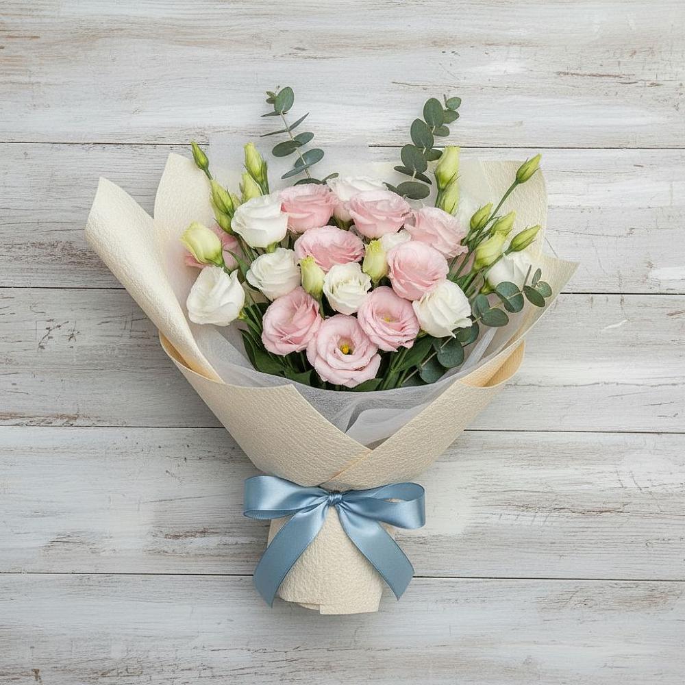 Букет цветов из: Лизиантусы в Калининской Ростовской области